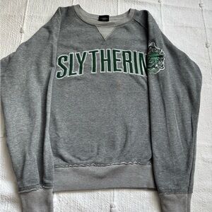 Warner Bros. Slytherin Green and Gray Crewneck Sweater